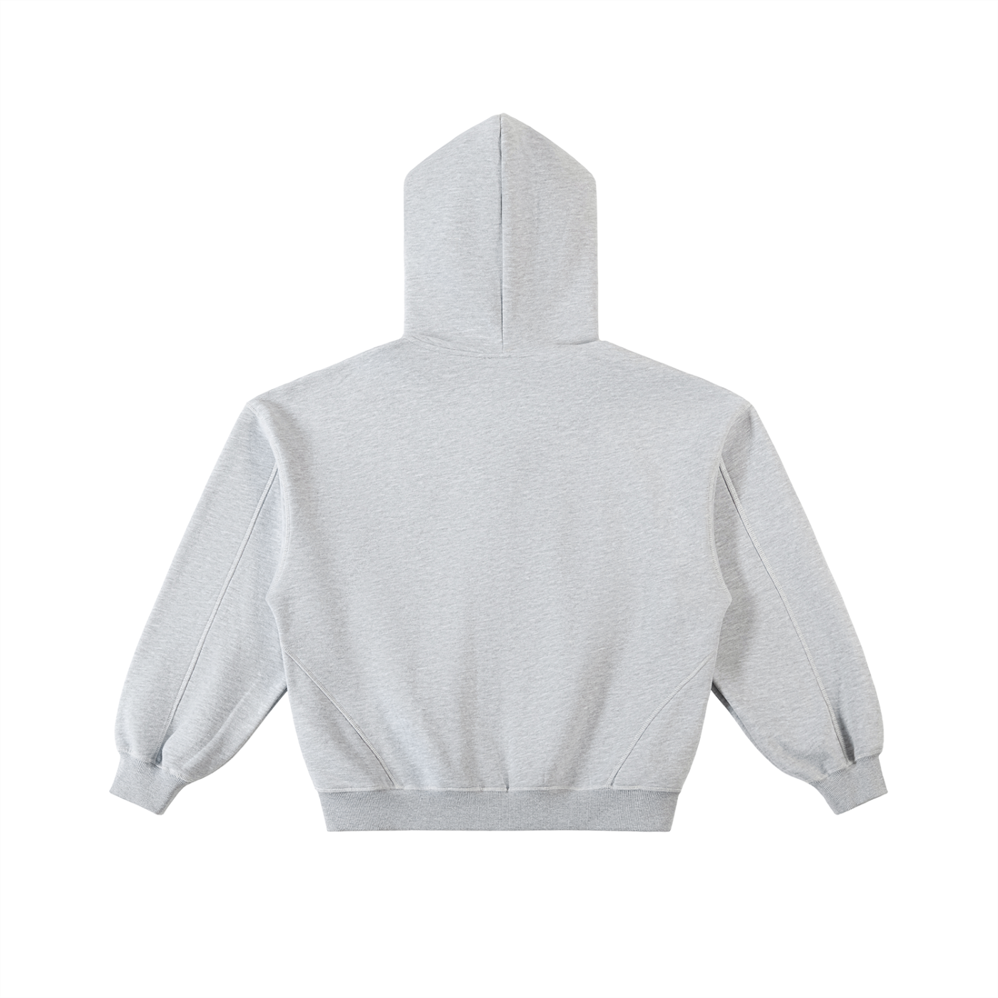 Yahya-Stitched Boxy Fleece Zip Hoodie